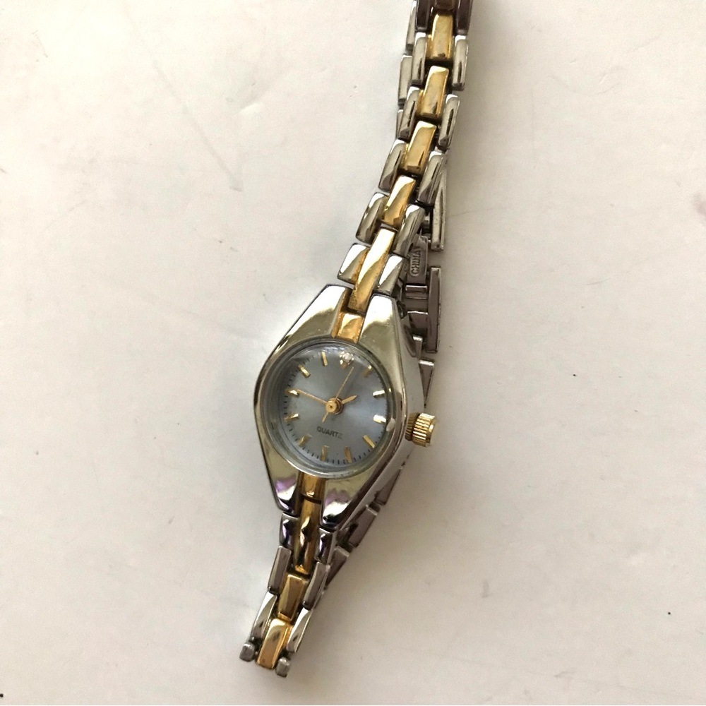 Two-Tone Gold and Silver Women's Quartz Bracelet Watch